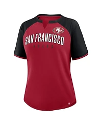 Fanatics Women's Scarlet/Black San Francisco 49ers Height Advantage T-Shirt