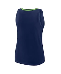 Logo Athletic Women's College Navy Seattle Seahawks Stellar Win V-Neck Tank Top