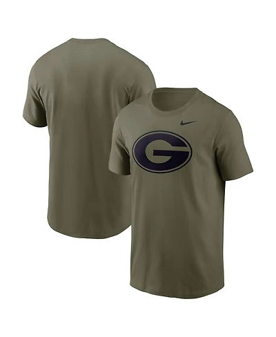 Nike Men's Olive Georgia Bulldogs Primetime Logo Performance T-Shirt