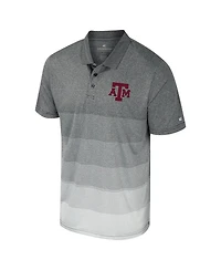 Colosseum Men's Gray Texas A M Aggies Striped Mesh Polo Shirt