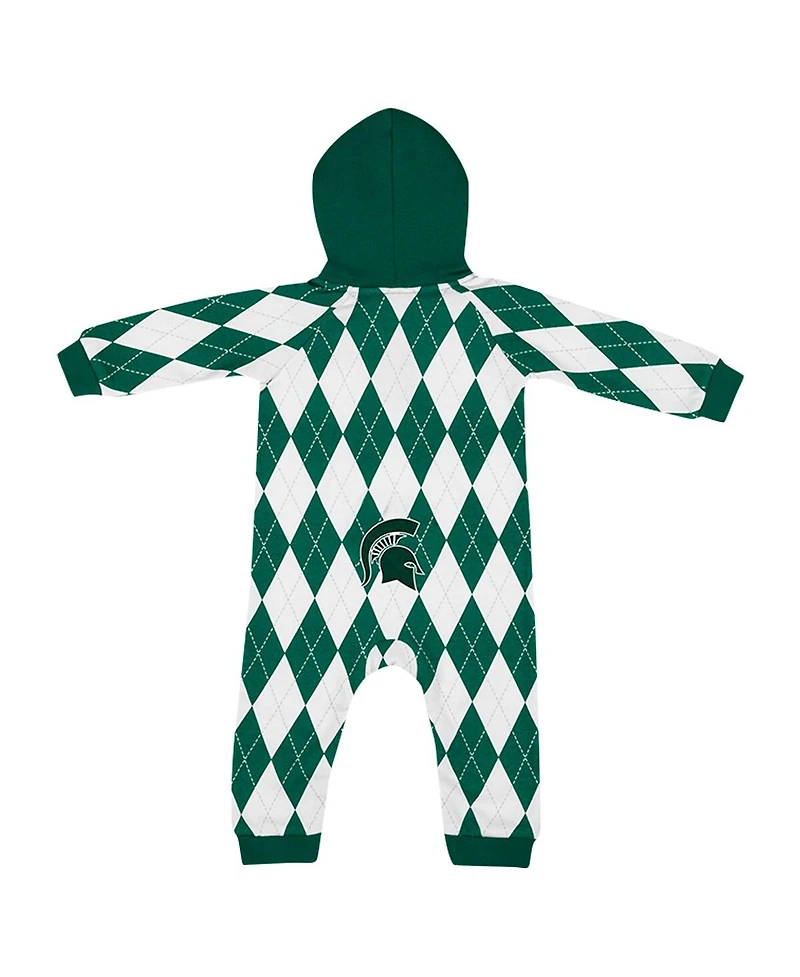 Colosseum Baby Boys and Girls 2-Piece Green Michigan State Spartans the Dealio Hoodie and Romper