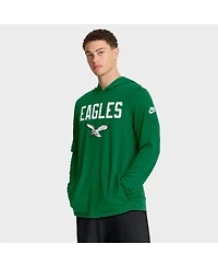 Nike Men's Green Philadelphia Eagles Alt Pack Pass Accuracy Performance Long Sleeve Hoodie T-Shirt