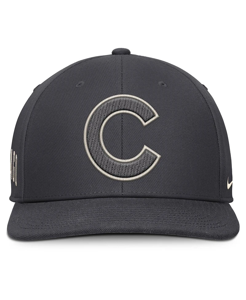 Nike Men's Anthracite Chicago Cubs Statement Pro Snapback Hat