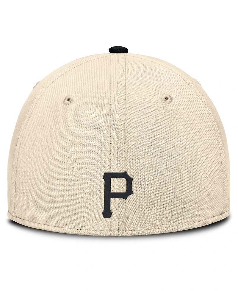 Nike Men's Natural/Black Pittsburgh Pirates Statement Rise Performance Flex Hat