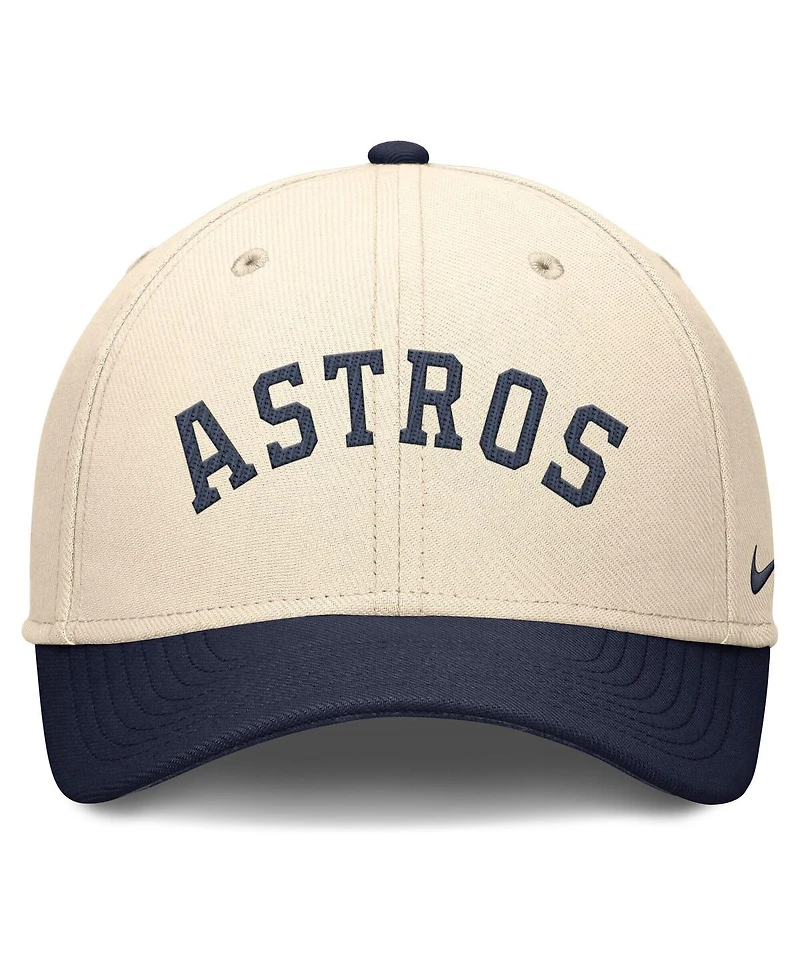 Nike Men's Natural/Navy Houston Astros Statement Rise Performance Flex Hat