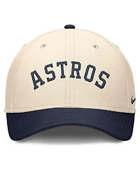 Nike Men's Natural/Navy Houston Astros Statement Rise Performance Flex Hat
