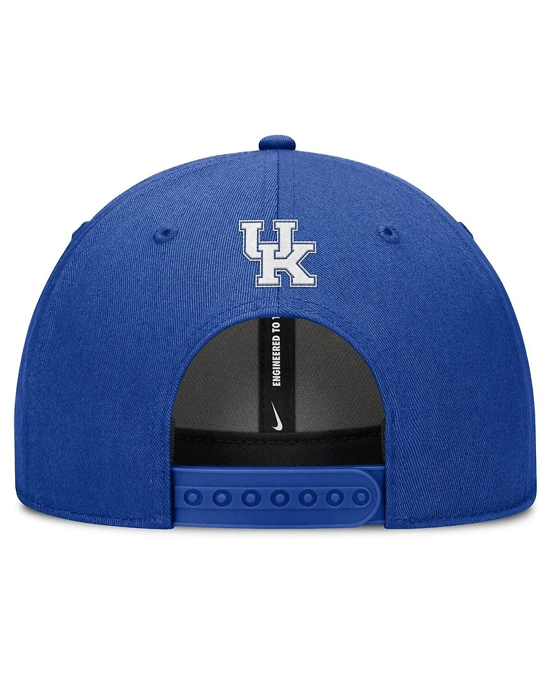 Nike Men's Royal Kentucky Wildcats Slanted Primetime Rise Performance Adjustable Hat