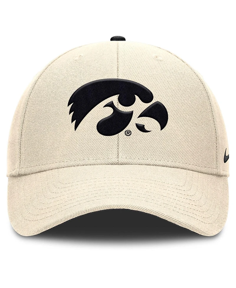 Nike Men's Natural Iowa Hawkeyes Rise Primetime Performance Trucker Adjustable Hat