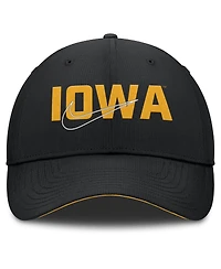 Nike Men's Black Iowa Hawkeyes Club Prep Performance Adjustable Hat