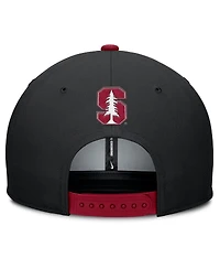 Nike Men's Black/Cardinal Stanford Cardinal 2025 Sideline Campus Pro Local Snapback Hat