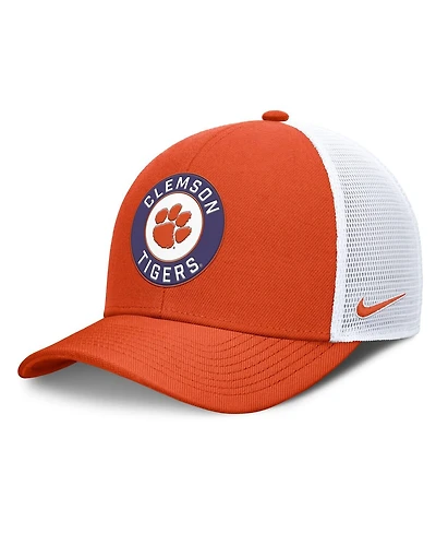 Nike Men's Orange/White Clemson Tigers Rise Primetime Performance Trucker Adjustable Hat