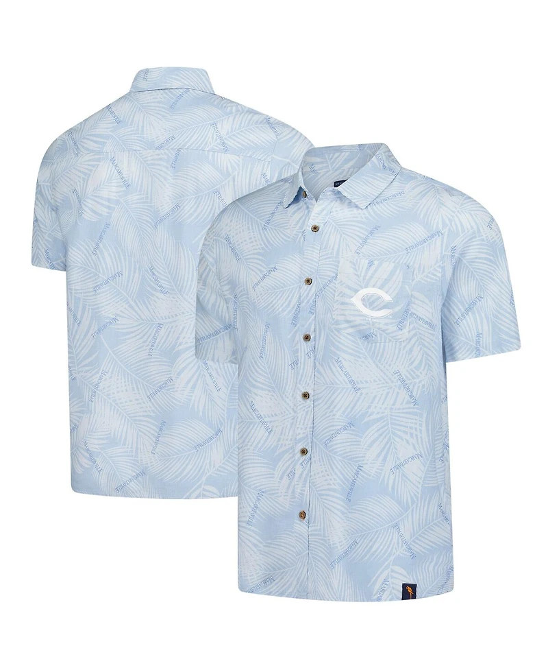 Margaritaville Men's Blue Cincinnati Reds Linen Party Button-Up Shirt