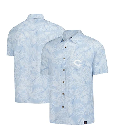 Margaritaville Men's Blue Cincinnati Reds Linen Party Button-Up Shirt