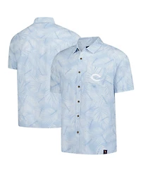Margaritaville Men's Blue Cincinnati Reds Linen Party Button-Up Shirt