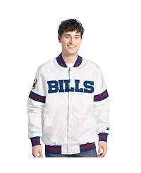 Starter Men's White Buffalo Bills Scout Full-Snap Varsity Jacket