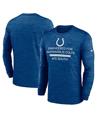 Nike Men's Royal Indianapolis Colts Sideline Velocity Performance Long Sleeve T-Shirt