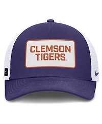 Nike Men's Purple/White Clemson Tigers 2025 On-Field Rise Patch Trucker Adjustable Hat