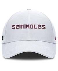 Nike Men's White Florida State Seminoles 2025 On-Field Rise Performance Adjustable Hat
