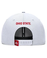 Nike Men's White Ohio State Buckeyes 2025 On-Field Rise Performance Adjustable Hat