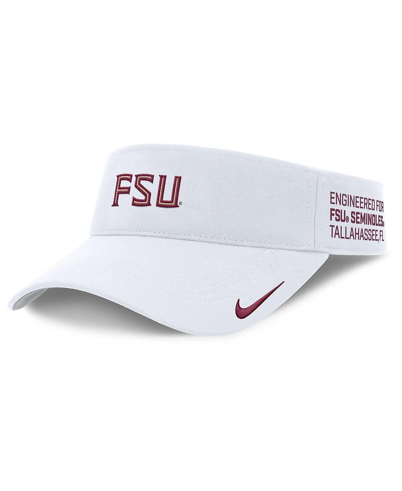 Nike Men's White Florida State Seminoles 2025 On-Field Gameday Performance Ace Adjustable Visor Hat