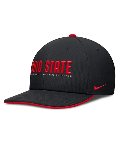 Nike Men's Black Ohio State Buckeyes 2025 On-Field Pro Performance Adjustable Hat