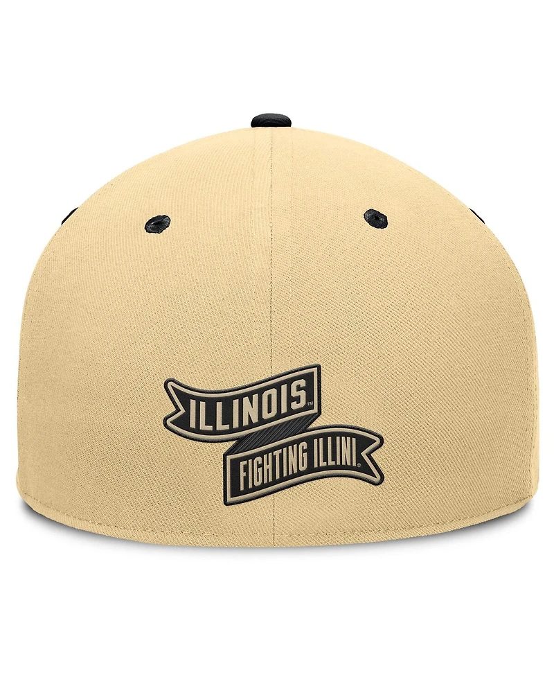 Fanatics Men's Gold/Black Illinois Fighting Illini Balance Fitted Hat