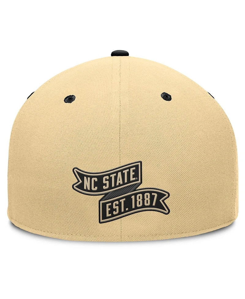 Fanatics Men's Gold/Black Nc State Wolfpack Balance Fitted Hat