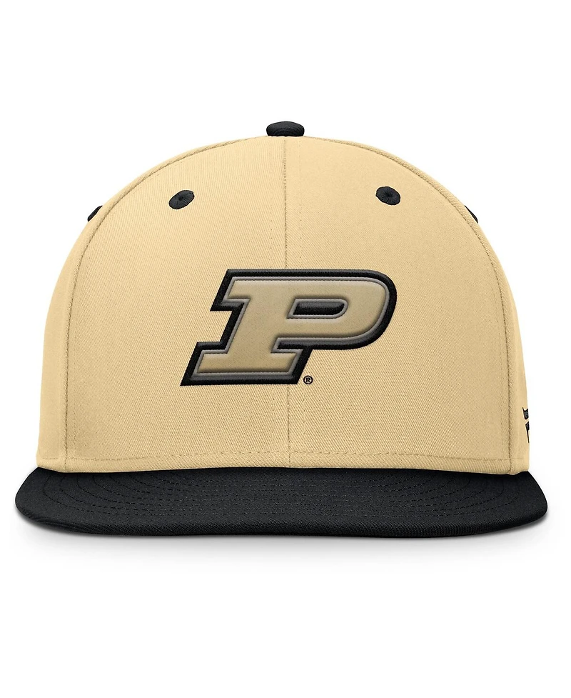 Fanatics Men's Gold/Black Purdue Boilermakers Balance Fitted Hat