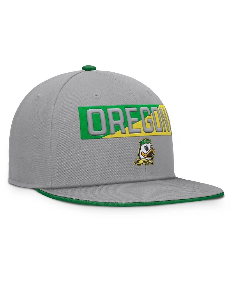 Fanatics Men's Gray Oregon Ducks Duo Snapback Hat