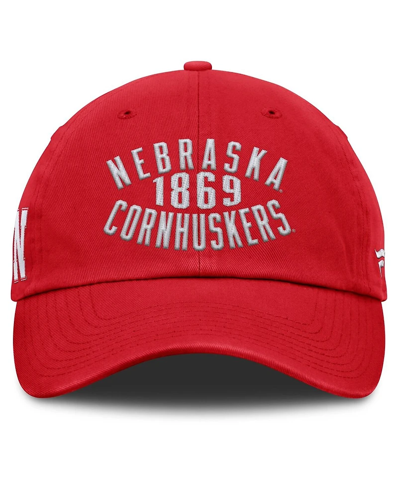 Fanatics Men's Scarlet Nebraska Huskers Archer Adjustable Hat