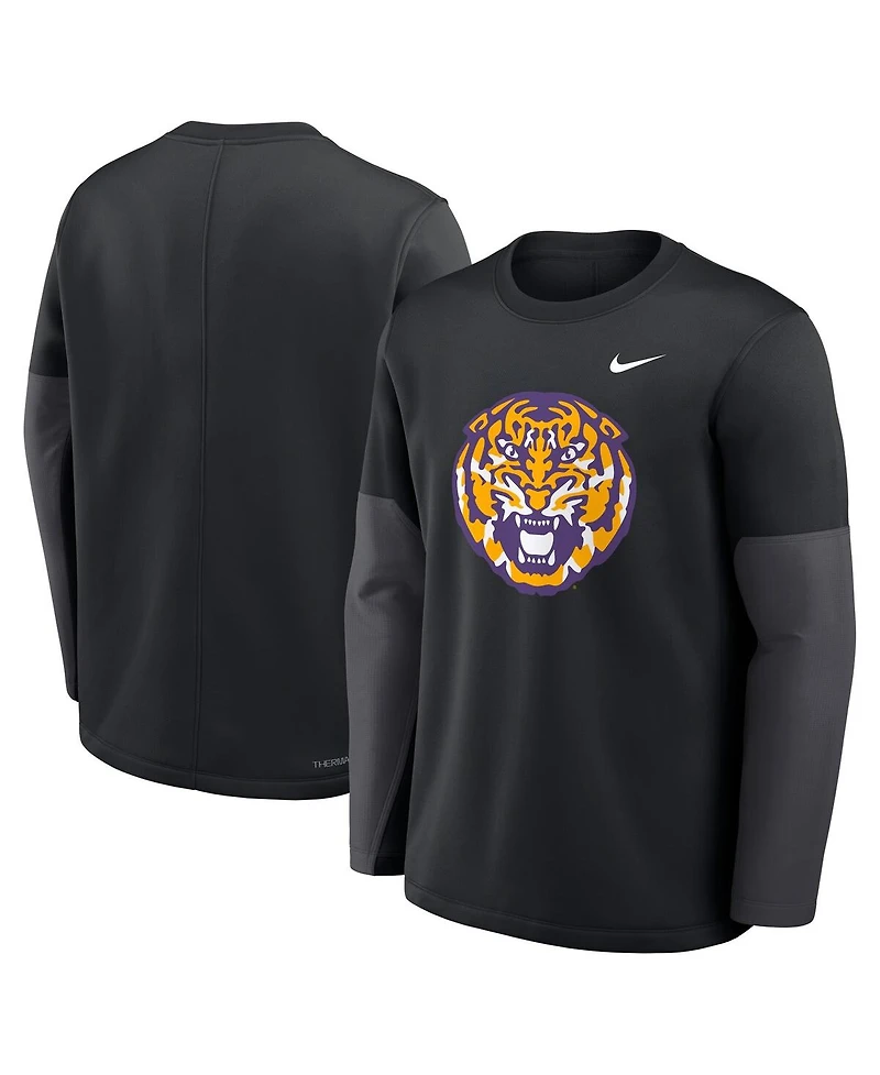 Nike Men's Lsu Tigers 2025 Sideline Coach Performance Long Sleeve T-Shirt