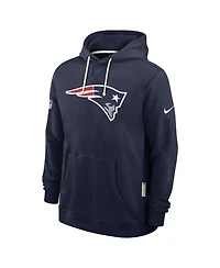Nike Men's Navy New England Patriots Sideline Initial Home Performance Pullover Hoodie