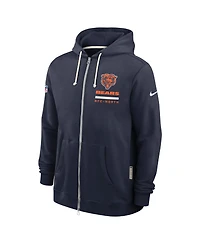 Nike Men's Navy Chicago Bears Sideline Utility Player Performance Full-Zip Hoodie