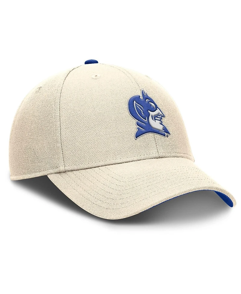 Nike Men's Natural Duke Blue Devils Rise Legacy Adjustable Hat