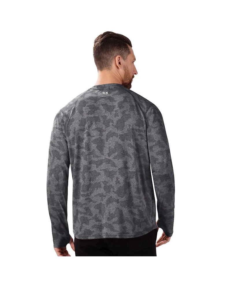 Msx by Michael Strahan Men's Black Philadelphia Eagles Performance Camo Long Sleeve T-Shirt