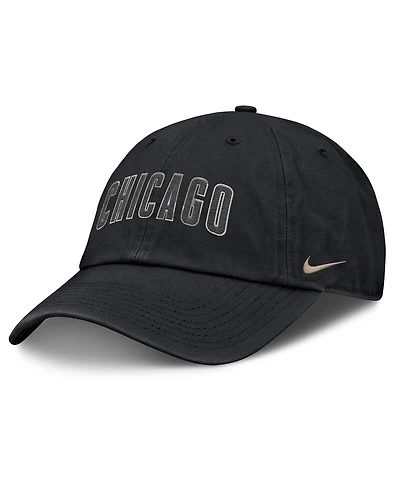 Nike Men's Black Chicago Cubs Camo Pack Club Adjustable Hat