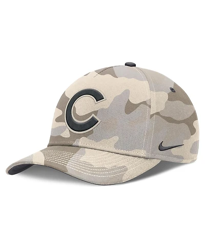 Nike Men's Natural Chicago Cubs Camo Pack Rise Adjustable Hat