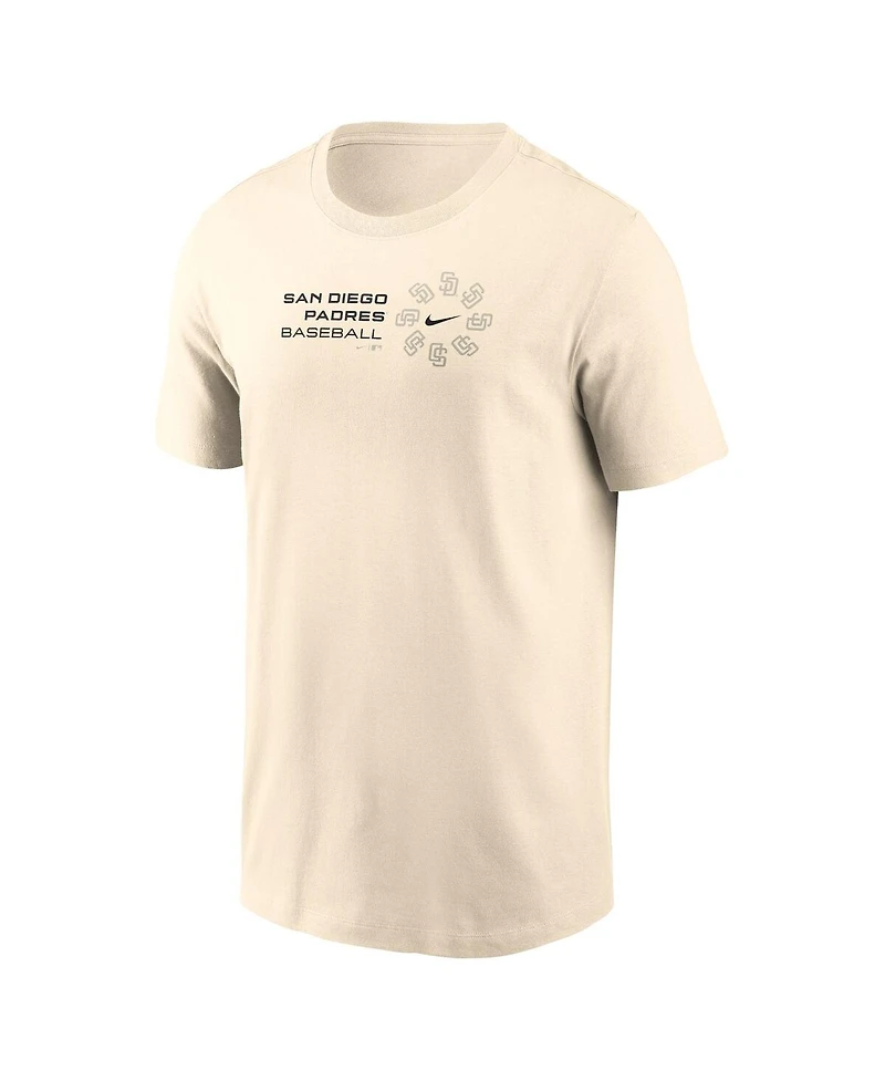 Nike Men's Natural San Diego Padres Pinwheel Lockup T-Shirt