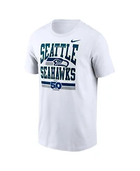 Nike Men's White Seattle Seahawks 50th Season Essential T-Shirt