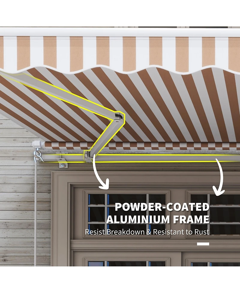 Outsunny 12'x8' Retractable Patio Awning/Sun Shade for Outdoor PatioMulti