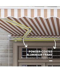 Outsunny 12'x8' Retractable Patio Awning/Sun Shade for Outdoor PatioMulti
