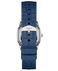 Fossil Women's Harlow Three-Hand Navy Croco Leather Watch, 27mm