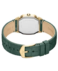 Fossil Women's Harlow Three-Hand Green Croco Leather Watch, 27mm
