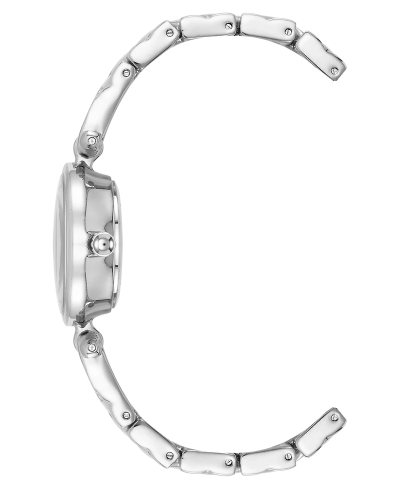 Anne Klein Women's Quartz Silver-Tone Crystal Accented Watch, 26mm