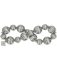 Patricia Nash Rhodium Bead Stretch Bracelet