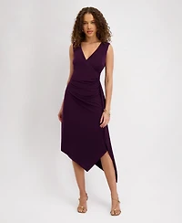 kensie Women's Asymmetrical Midi Dress
