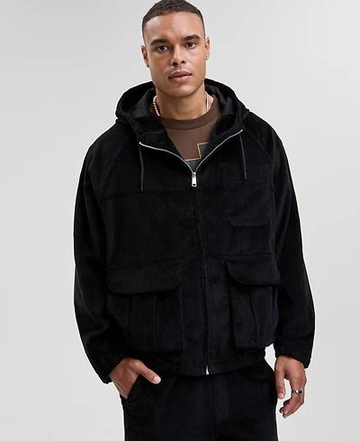 Mode of One Men's Relaxed-Fit Corduroy Hoodie Jacket, Macy's Exclusive