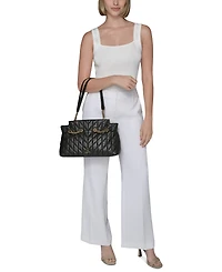 Karl Lagerfeld Paris Lafayette Medium Leather Satchel