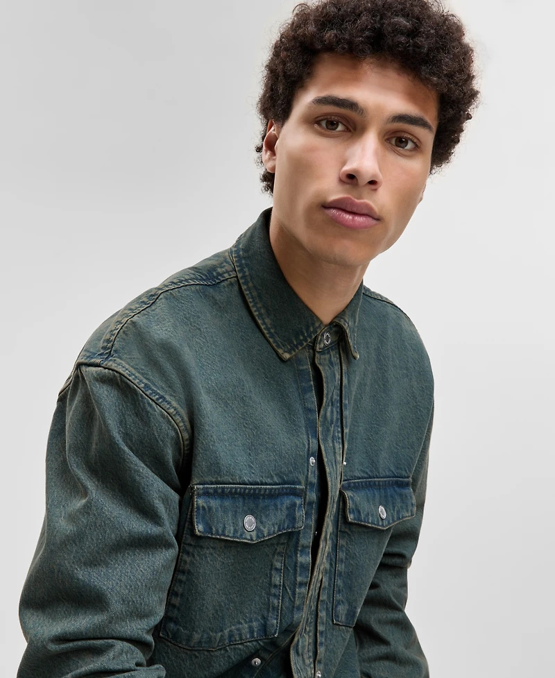 Mode of One Men's Denim Shirt Jacket, Macy's Exclusive