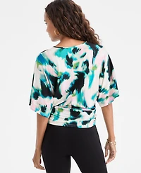I.n.c. International Concepts Petite Watercolor-Print Dolman-Sleeve Top, Macy's Exclusive